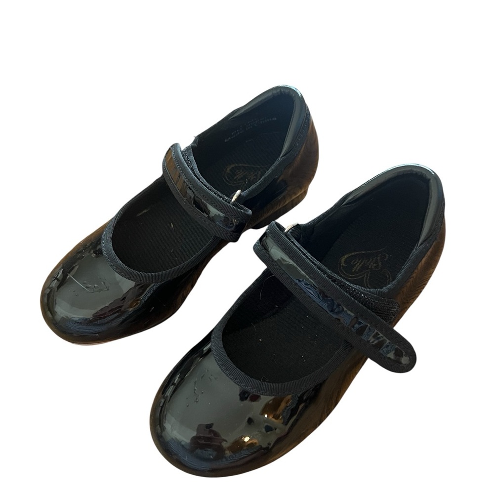 Black Patent Leather Kids Tap Shoes